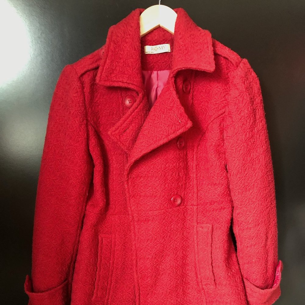 Romy Red Textured Coat